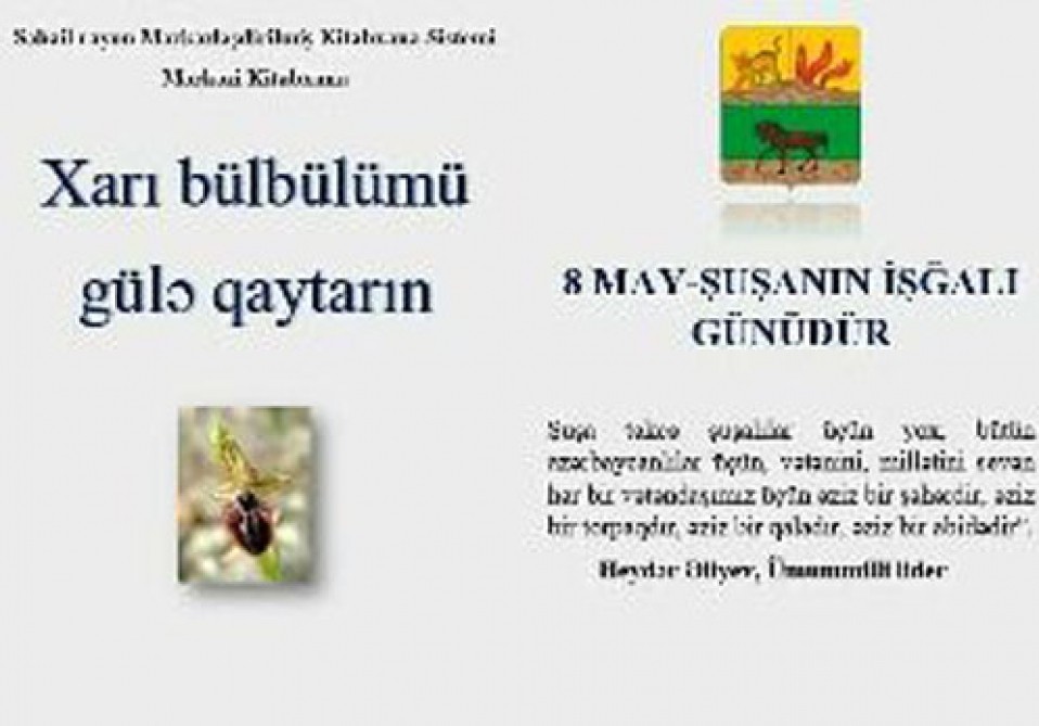 “Xarı bülbülümü gülə qaytarın” adlı elektron buklet hazırlanıb